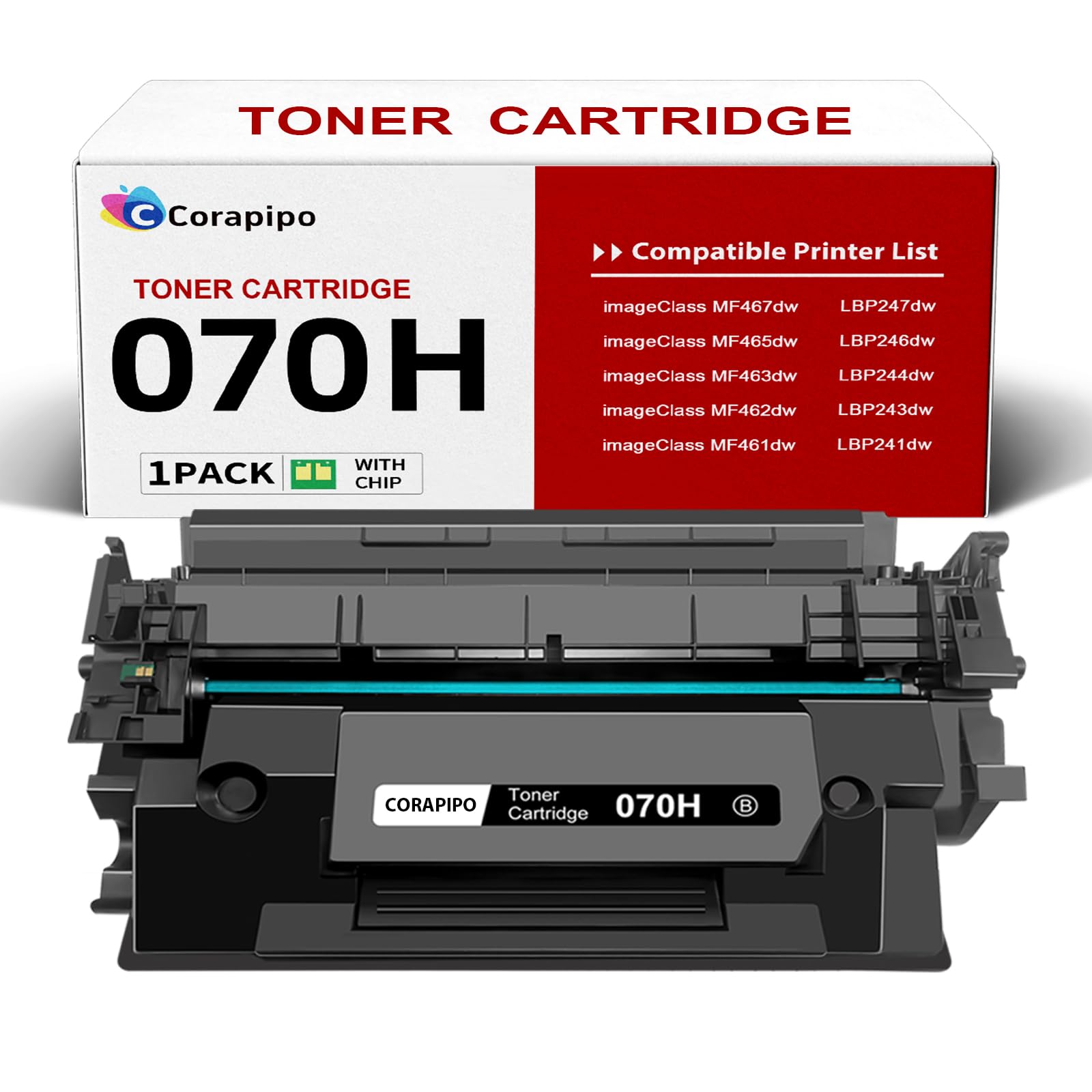 Amazon.com: 070H High Yield Toner Cartridge Compatible Replacement